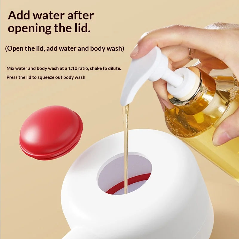 Pet Bath Brush Shampoo Dispenser