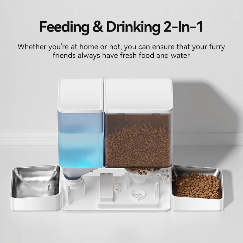 Automatic Pet Feeder and Water Fountain