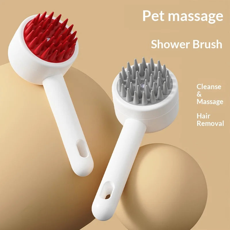 Pet Bath Brush Shampoo Dispenser